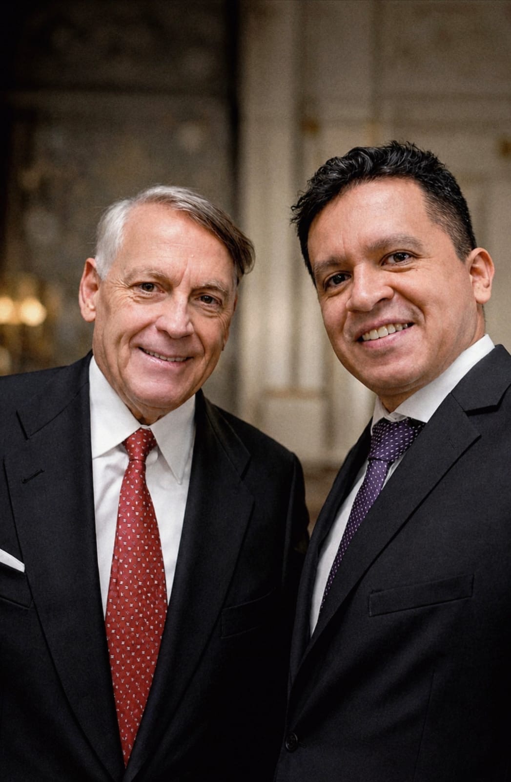Diego Macana Roa junto al profesor Jesús Huerta de Soto